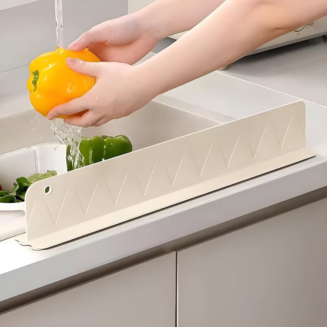 Kitchen Sink Splash Guard | Silicone Sink Baffle Splash Guard | Non-Slip Strong Suction