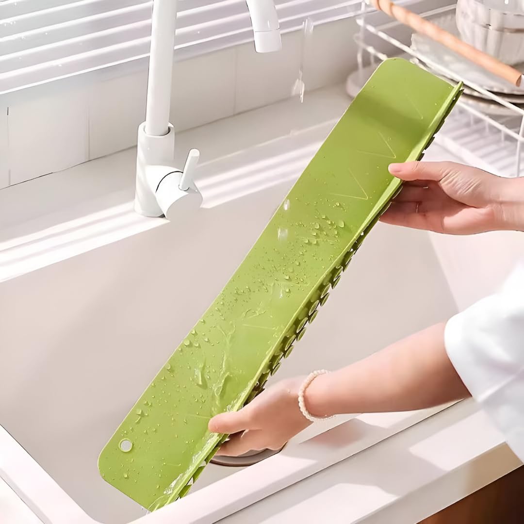 Kitchen Sink Splash Guard | Silicone Sink Baffle Splash Guard | Non-Slip Strong Suction