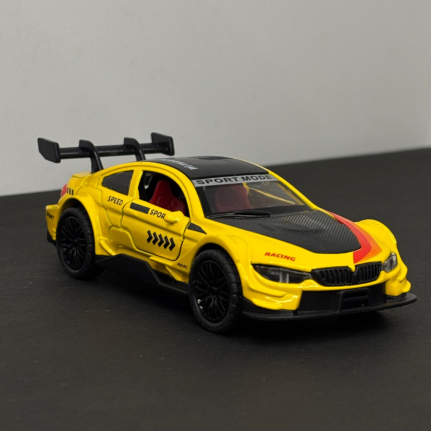 BMW M4 Sports Car Yellow and Black 1:36
