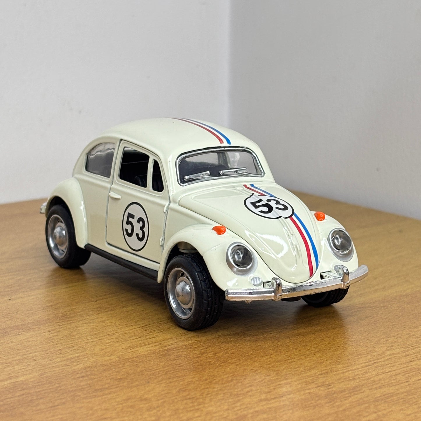 Volkswagen beetle 53 Edition Premium Off White Die Cast Metal Body