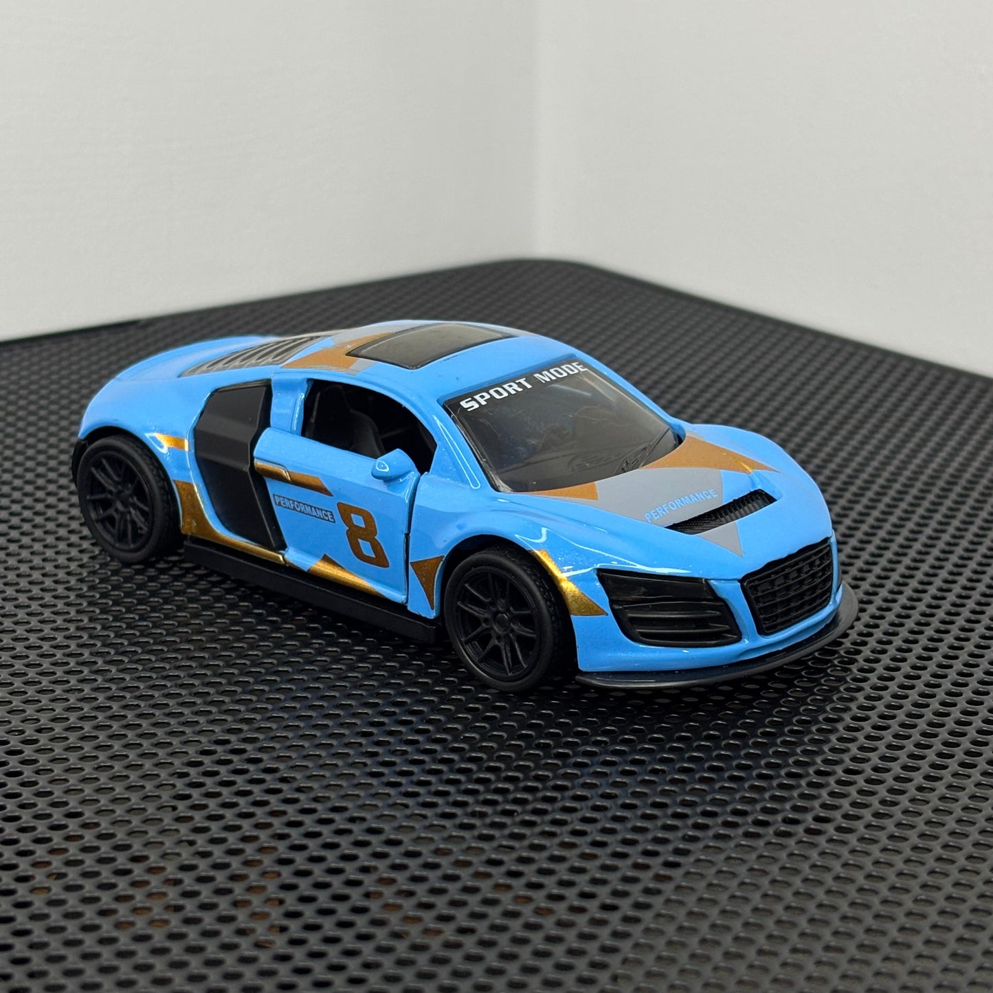 Audi Sky blue Graphic Die Cast Metal Body 1:43