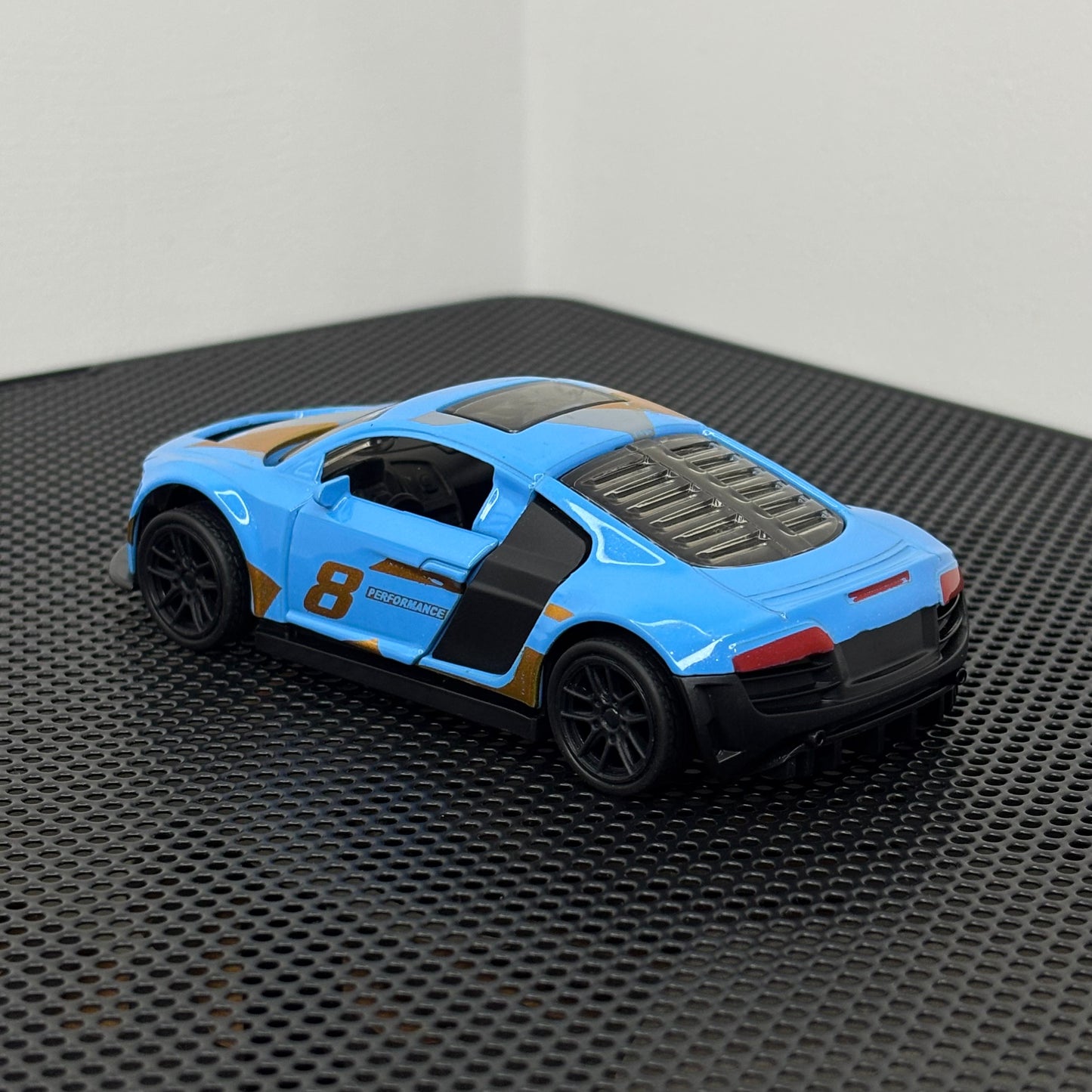 Audi Sky blue Graphic Die Cast Metal Body 1:43