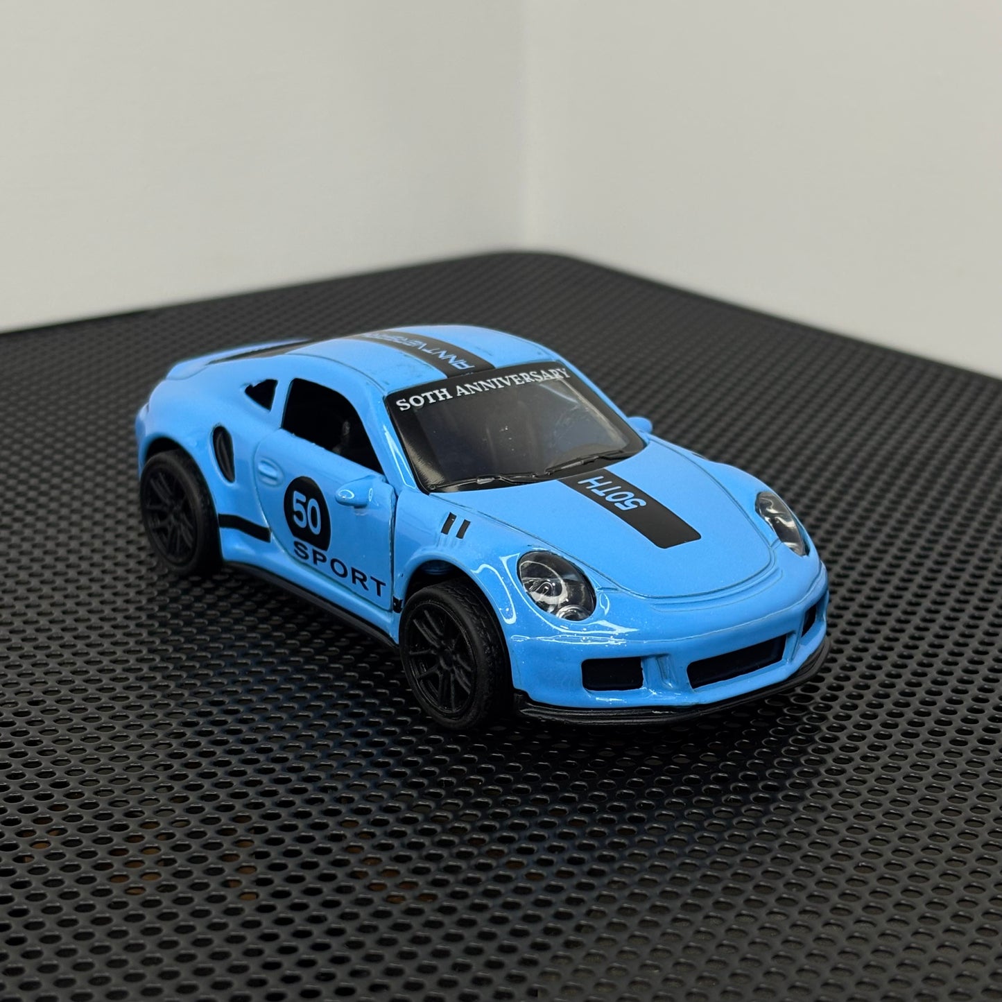 Porsche Blue Graphic Metal Body 1:43