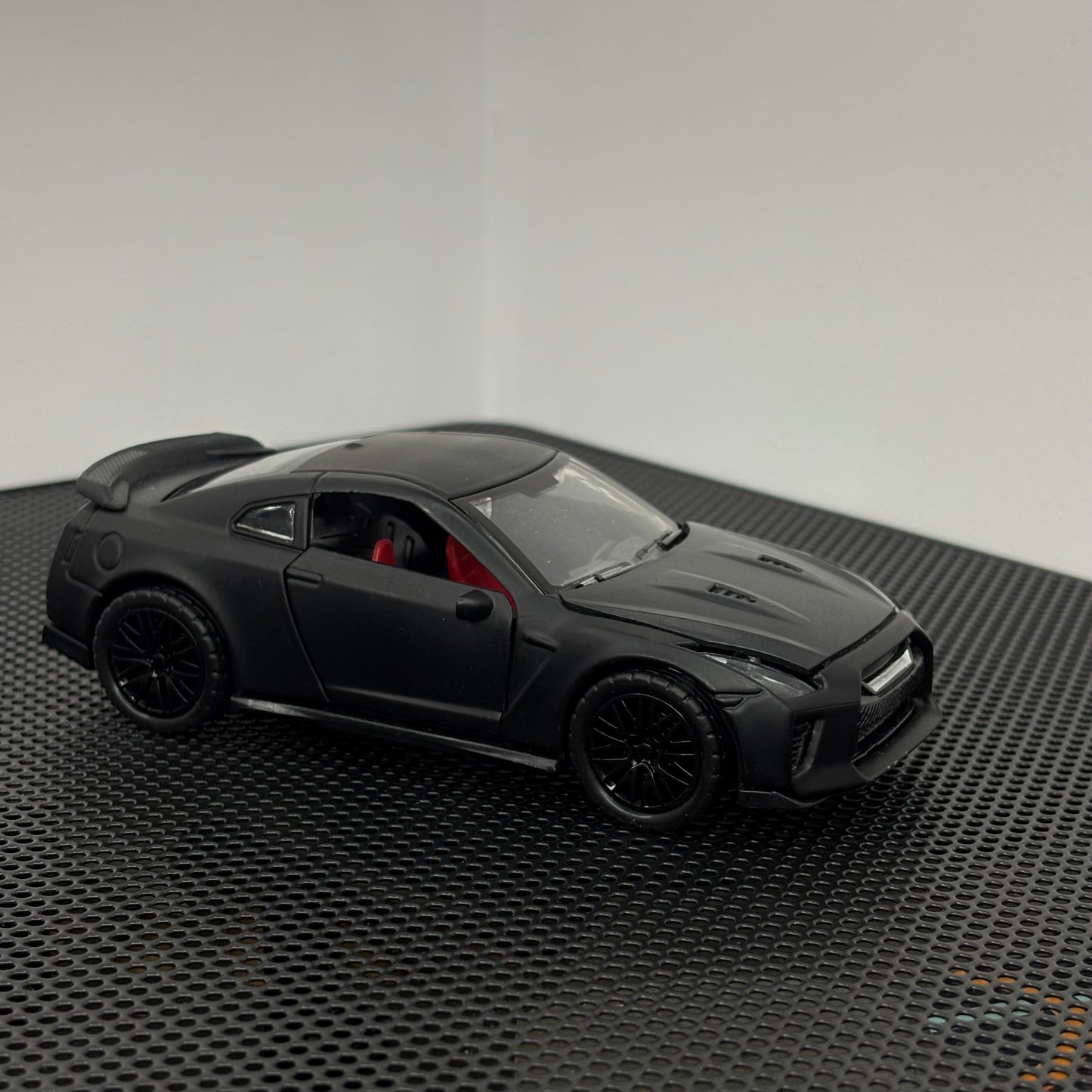 Nissan GTR Matte Black Premium Diecast Metal Body 1:36