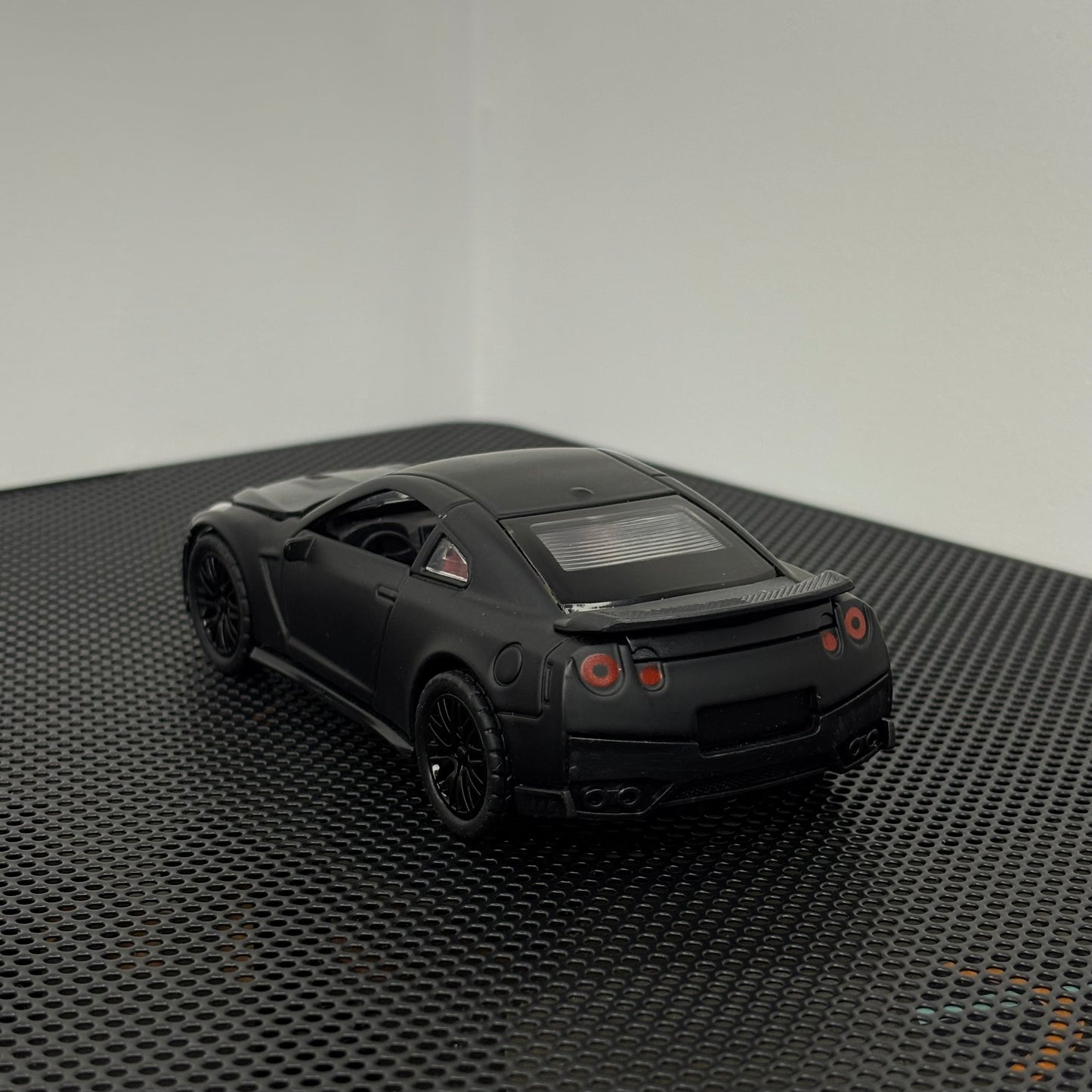 Nissan GTR Matte Black Premium Diecast Metal Body 1:36