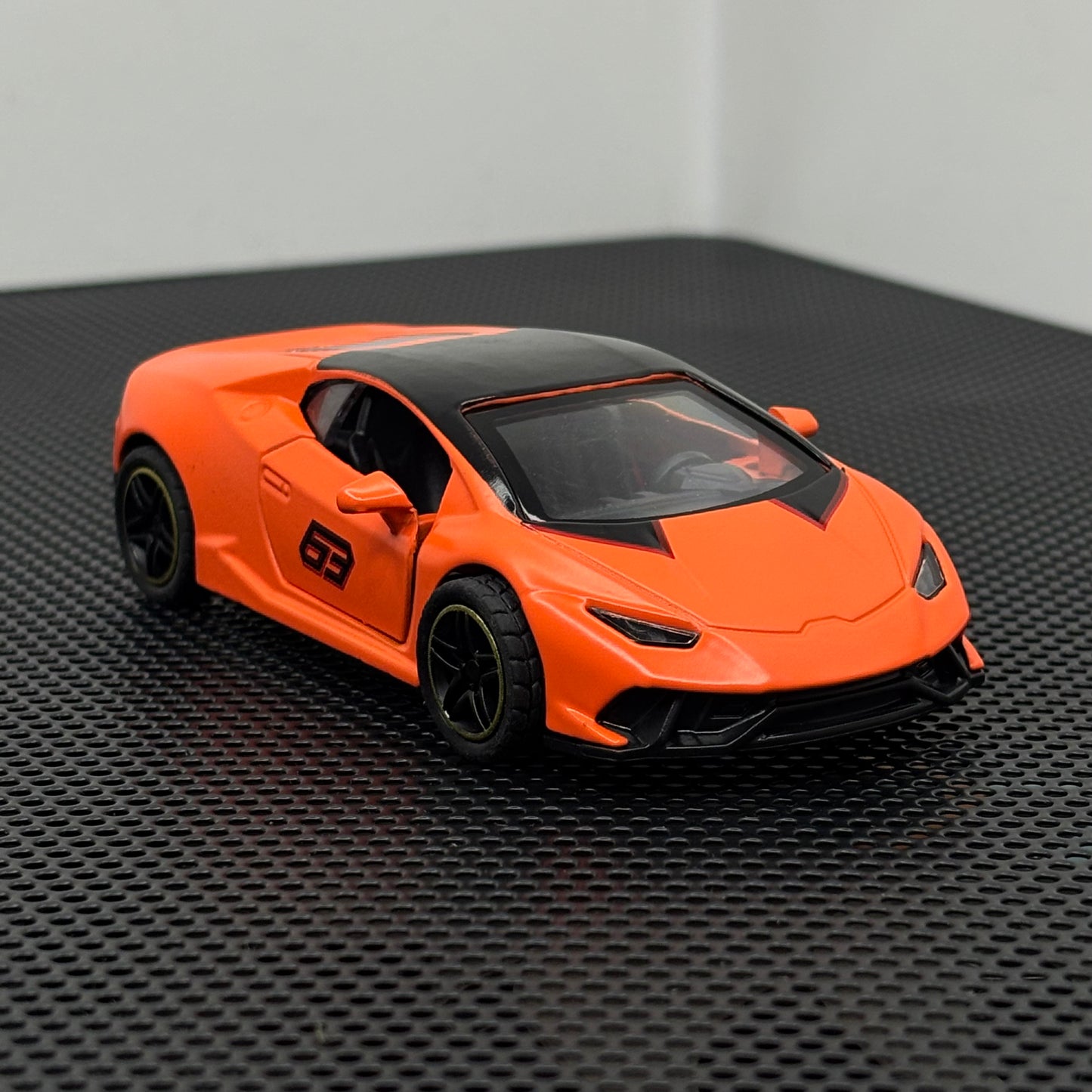 Lamborghini Diecast Car 1:43 – Black & Orange | Premium diecast metal body | Doors Openable
