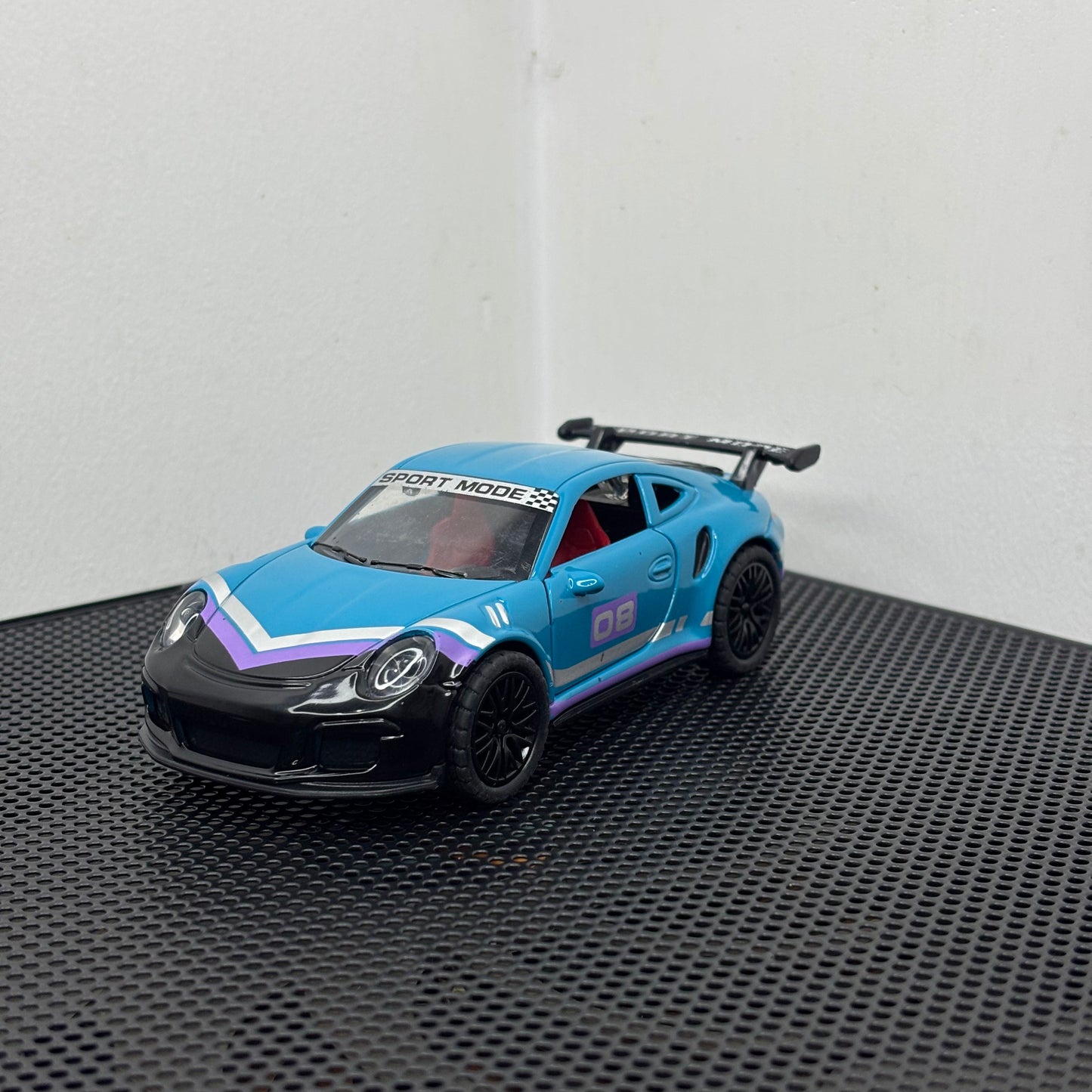 Blue Porsche GT Sports Diecast Metal Toy Car – 1:36 Scale with Pullback Action & Opening Doors