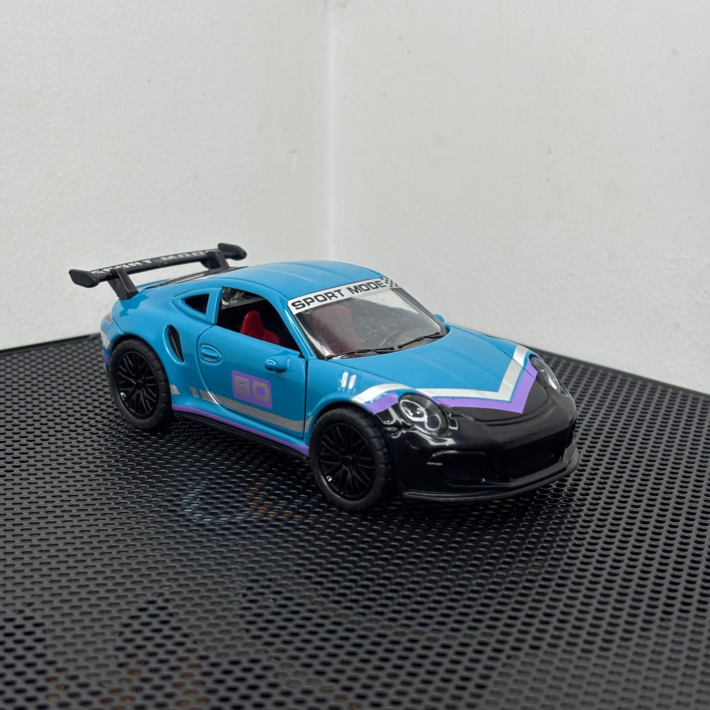 Blue Porsche GT Sports Diecast Metal Toy Car – 1:36 Scale with Pullback Action & Opening Doors