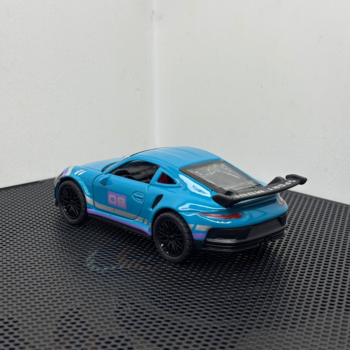 Blue Porsche GT Sports Diecast Metal Toy Car – 1:36 Scale with Pullback Action & Opening Doors