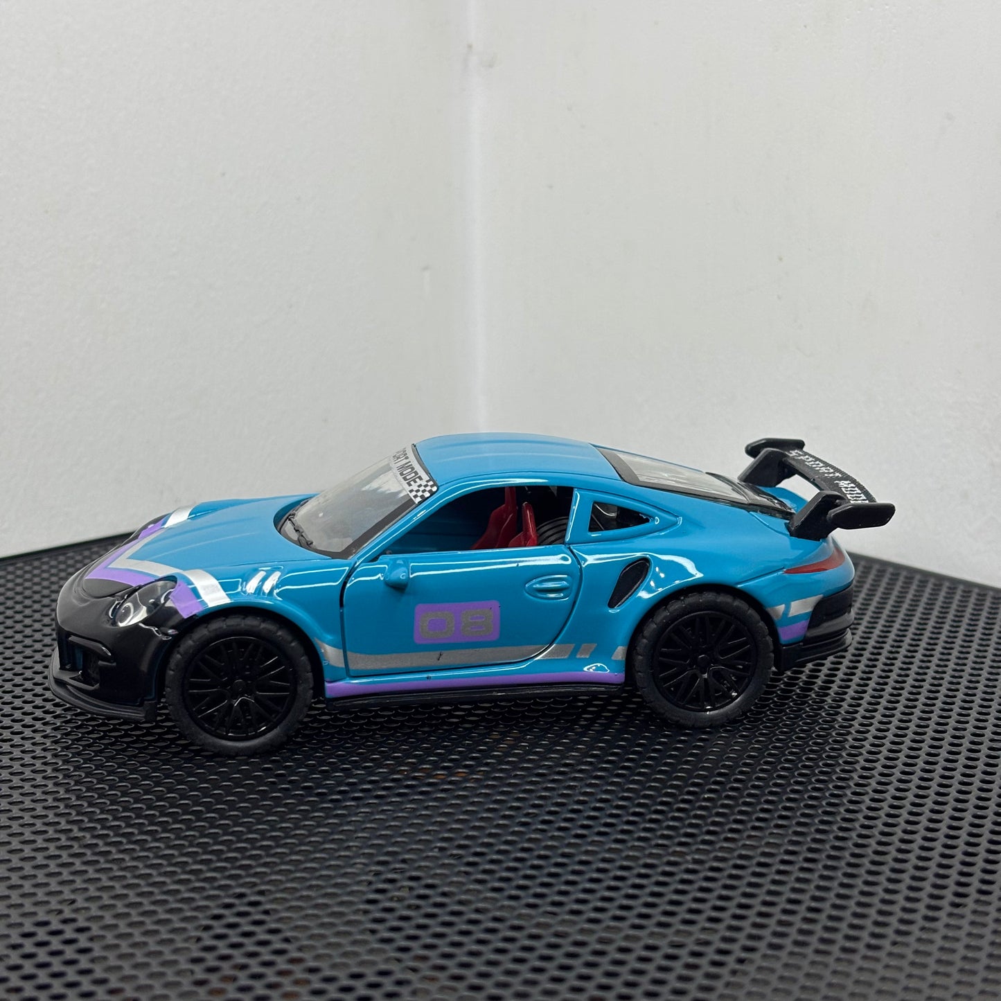 Blue Porsche GT Sports Diecast Metal Toy Car – 1:36 Scale with Pullback Action & Opening Doors