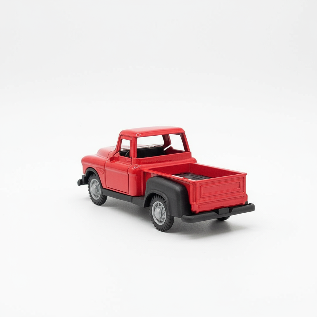 Vintage Classic Truck 1:36 Diecast Model Toy – Metal Body with Side Door Opening & Pullback Action Collectible Vehicle