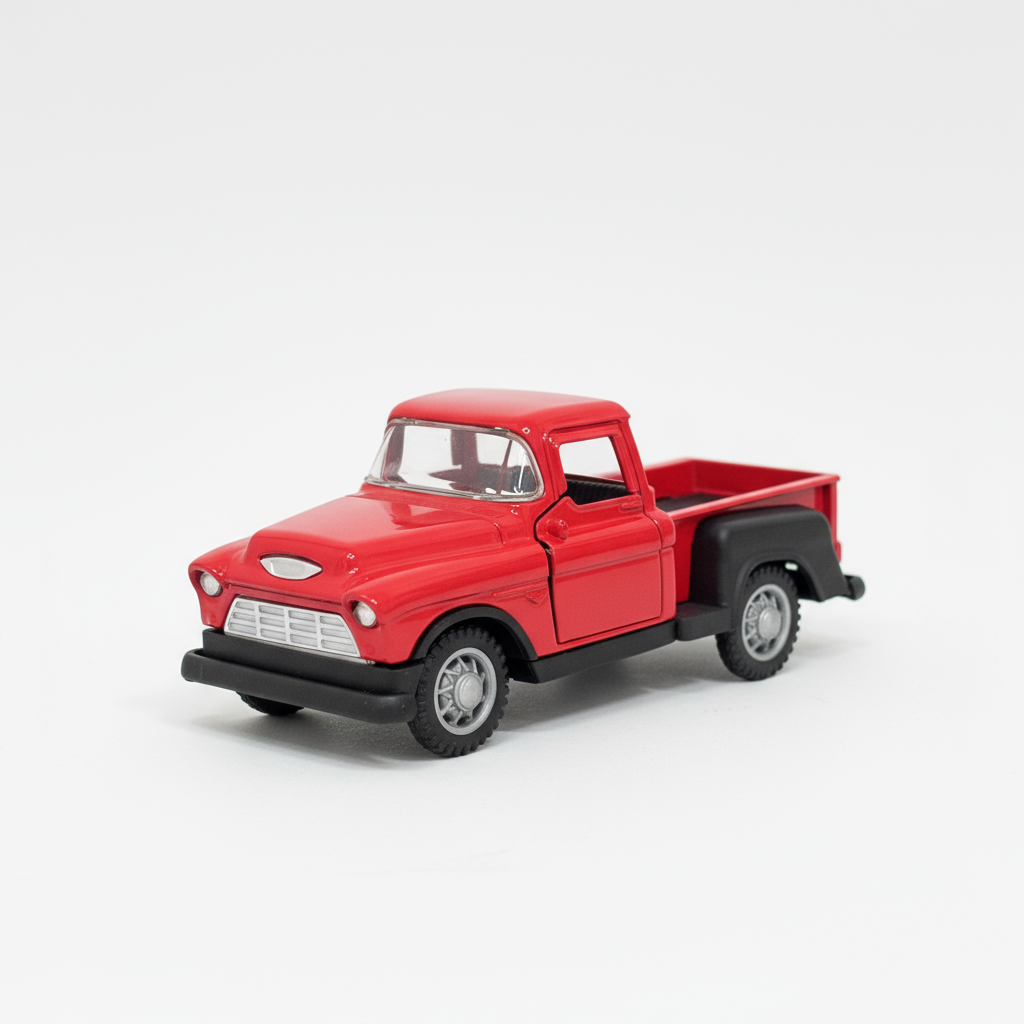 Vintage Classic Truck 1:36 Diecast Model Toy – Metal Body with Side Door Opening & Pullback Action Collectible Vehicle