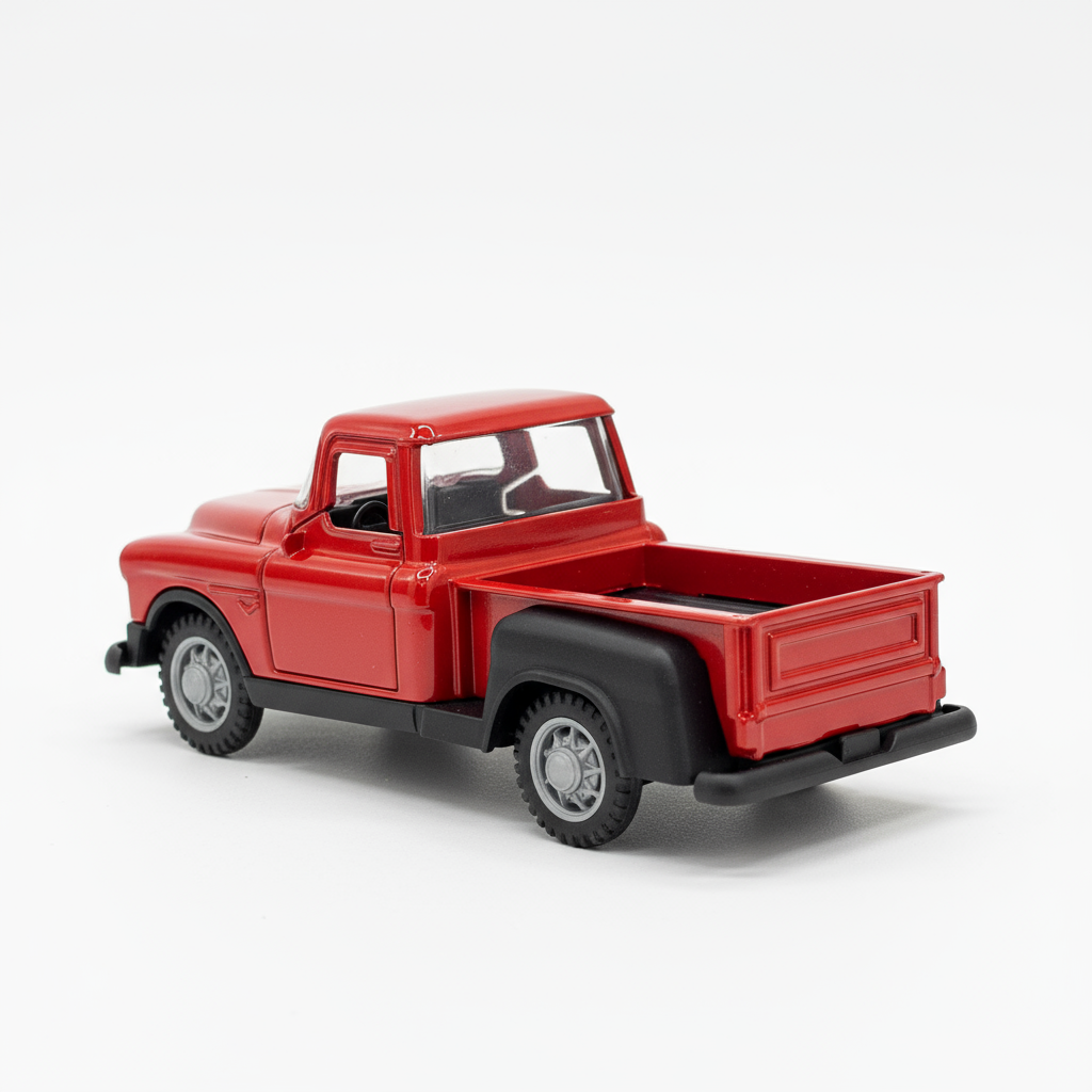 Vintage Classic Truck 1:36 Diecast Model Toy – Metal Body with Side Door Opening & Pullback Action Collectible Vehicle