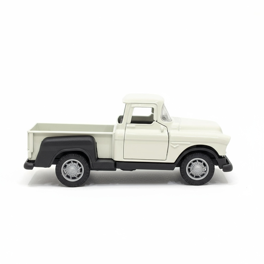 Vintage Classic Truck 1:36 Diecast Model Toy – Metal Body with Side Door Opening & Pullback Action Collectible Vehicle
