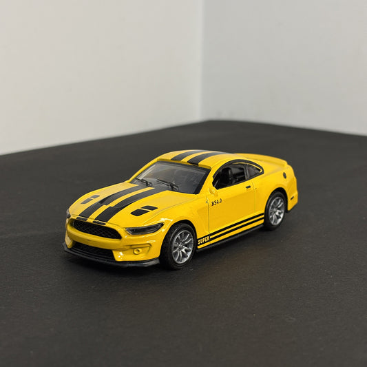 Mustang GT Yellow Die Cast Metal Body