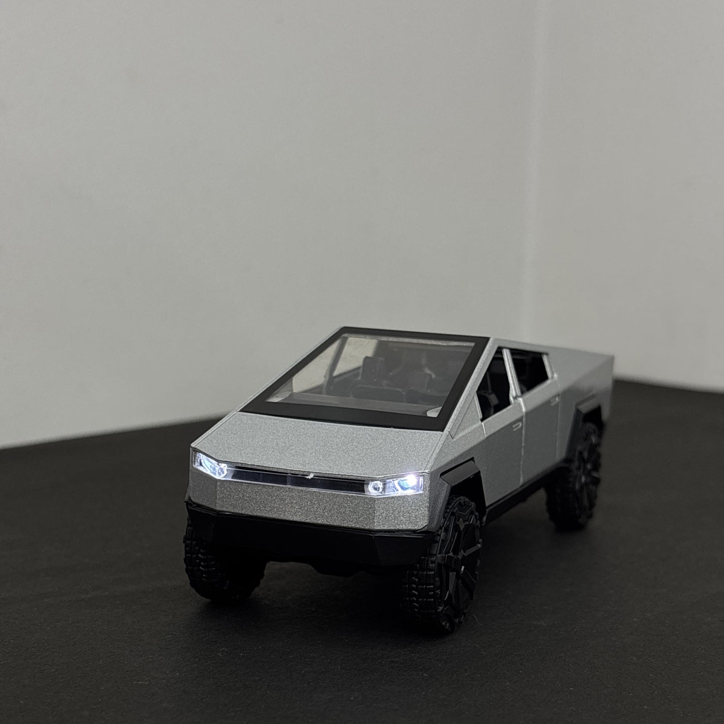 Cyber Truck Silver Diecast Metal Body 1:36