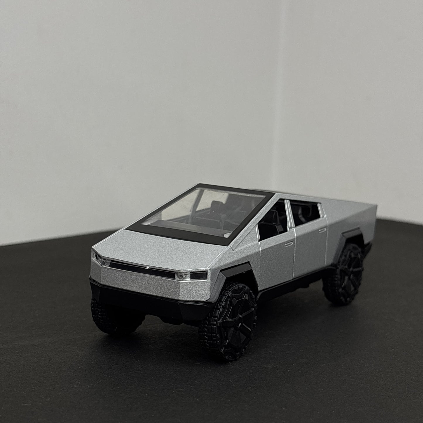 Cyber Truck Silver Diecast Metal Body 1:36