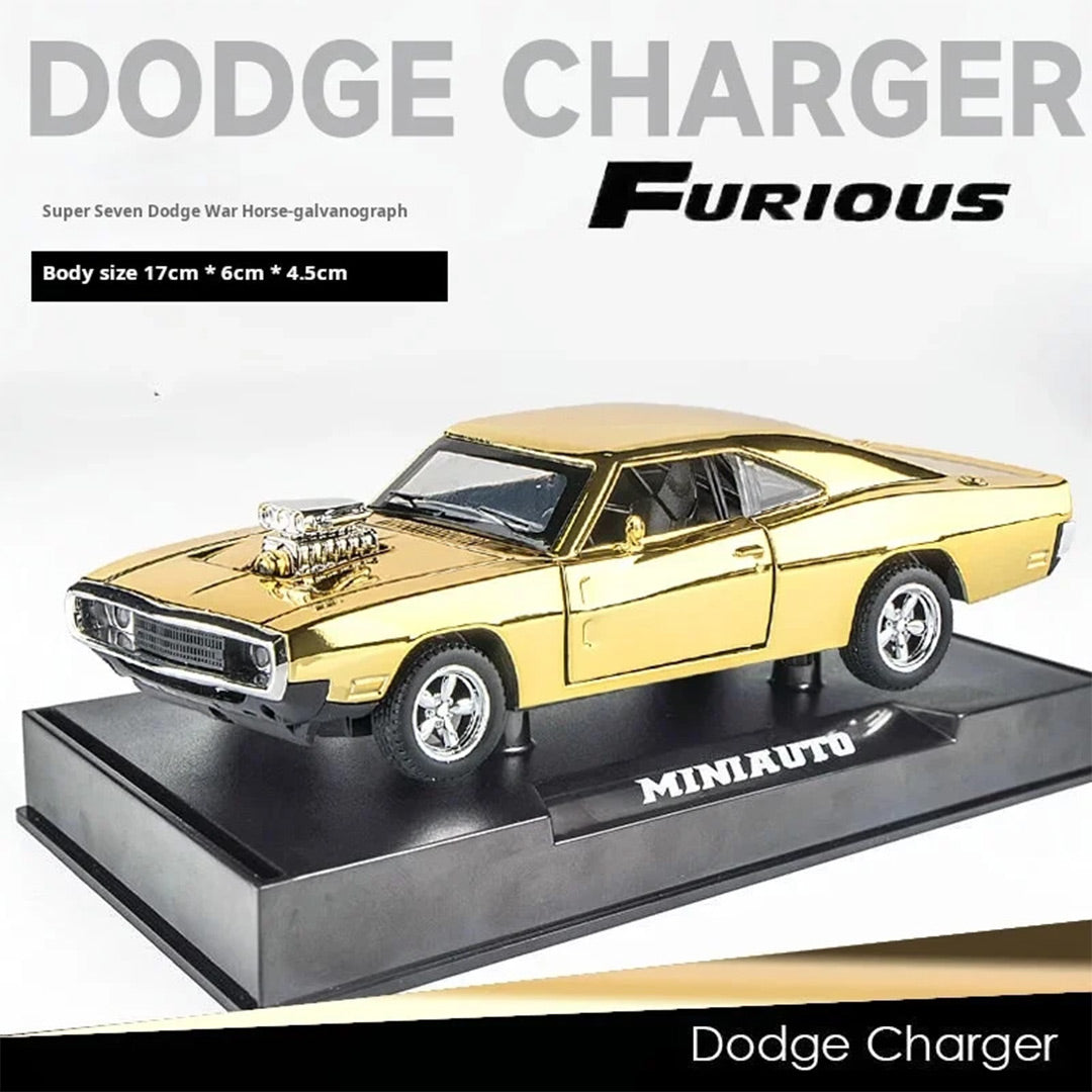 Classic Dodge Charger 1970 Electroplated Version Metal Diecast Car 1:32 Scale