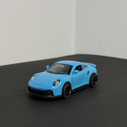 Porsche Blue Die Cast Metal Body 1:43