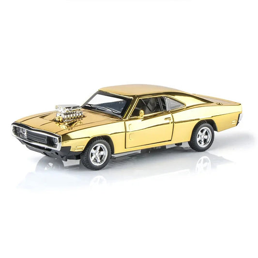Classic Dodge Charger 1970 Electroplated Version Metal Diecast Car 1:32 Scale