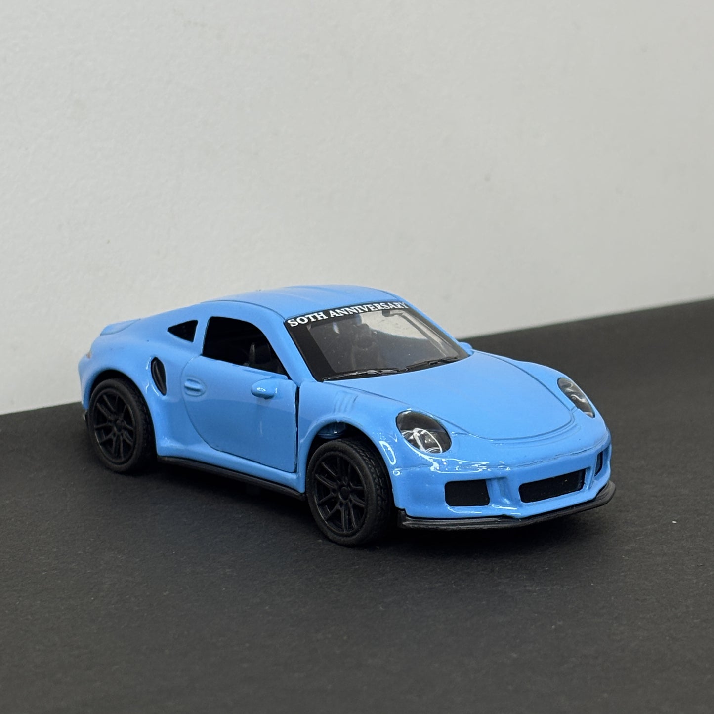 Porsche 911 Blue Die Cast Metal Body 1:43