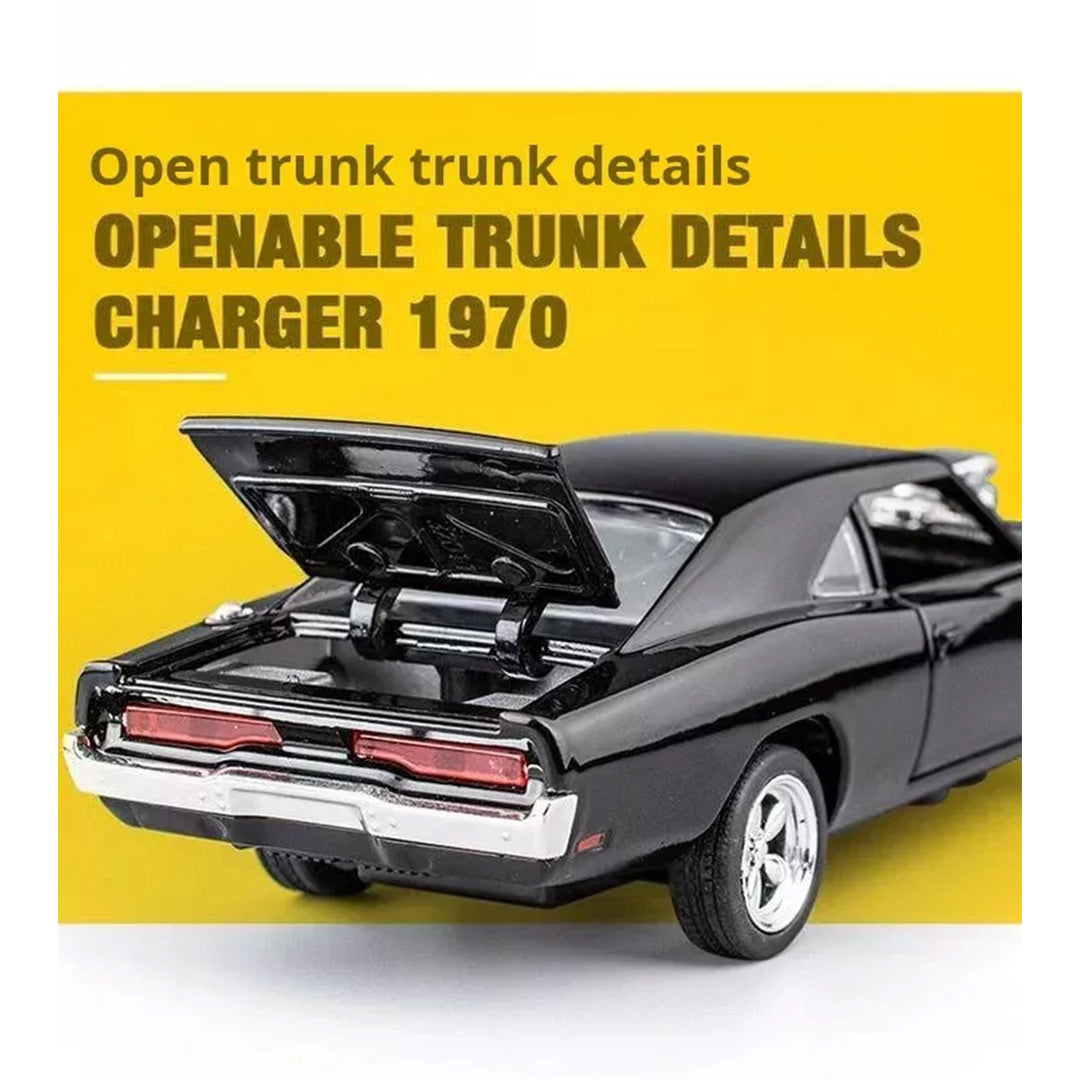 Classic Dodge Charger 1970 Electroplated Version Metal Diecast Car 1:32 Scale