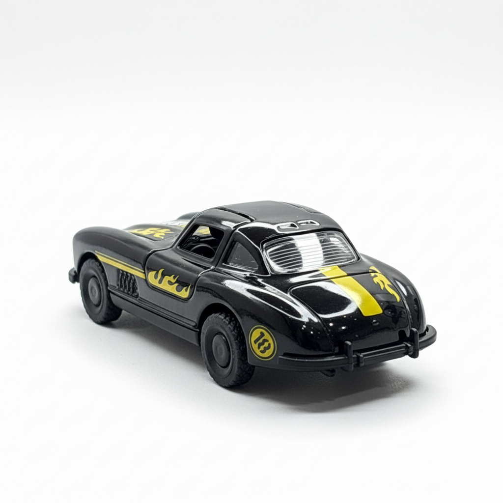 Mercedes-Benz 300SL Black 1:43 Diecast Model Car – Classic Metal Body Vintage Sports Car Collectible