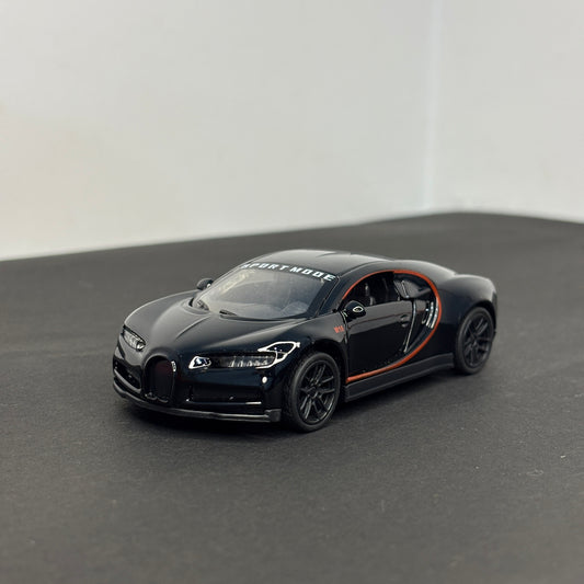 Bugatti Chiron Sports Black Die Cast Metal Body 1:43