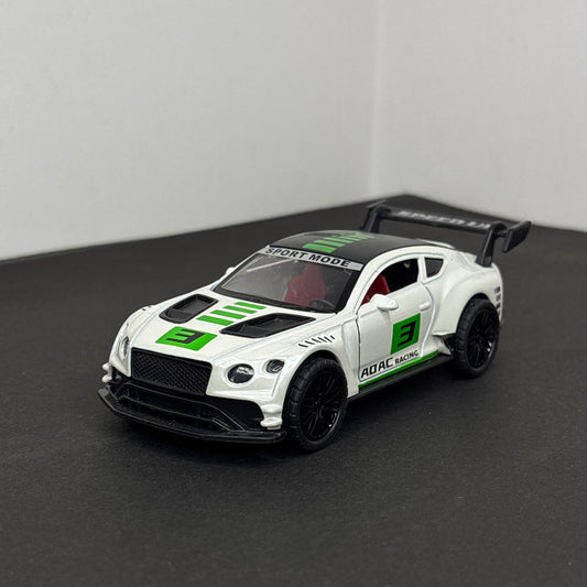 Bentley Continental GT3 White & Green 1:36 (Light & Sound Available)