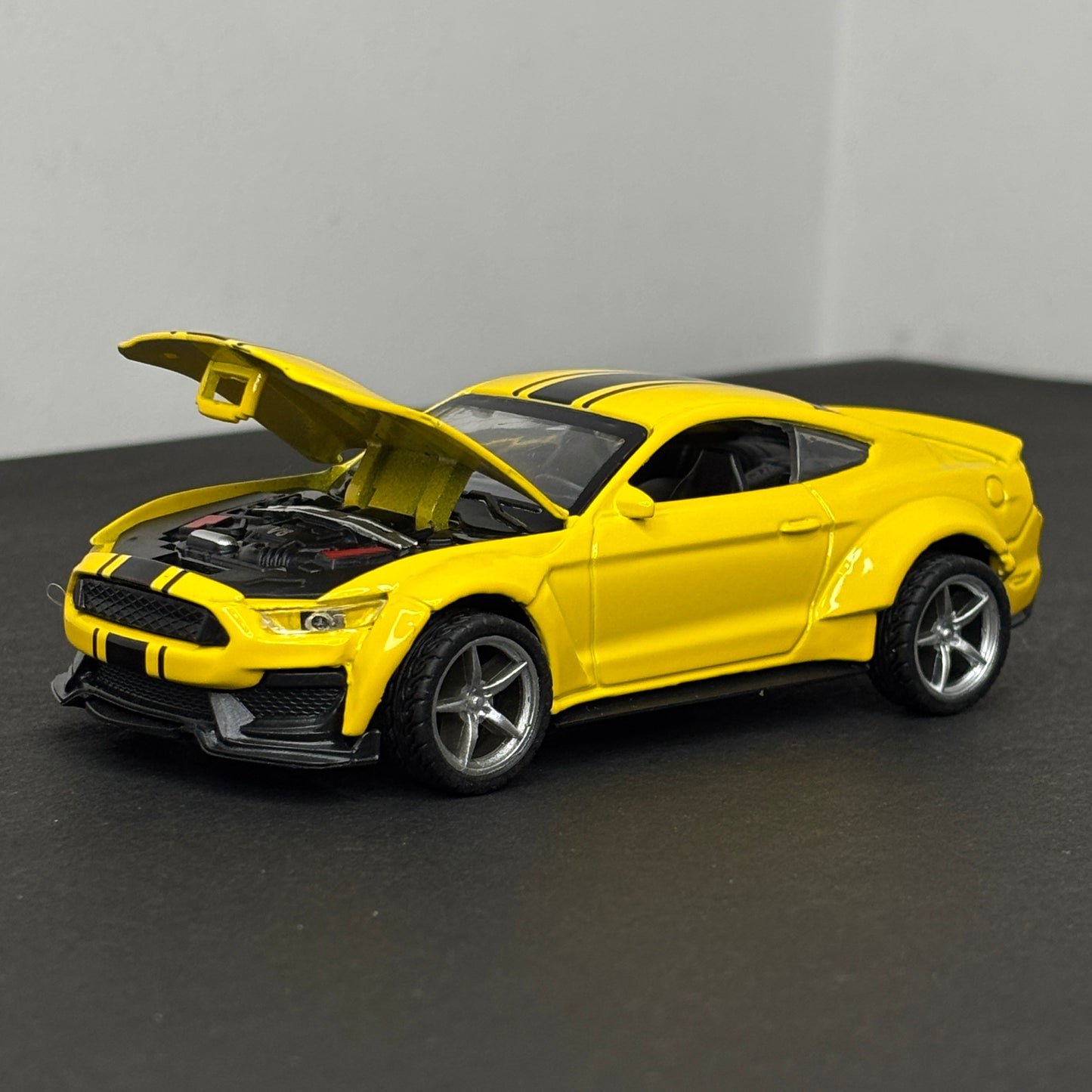 Ford Mustang Yellow Die Cast Metal Body