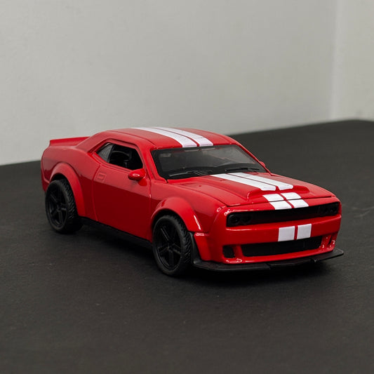Dodge Challenger Red Die Cast Metal Body