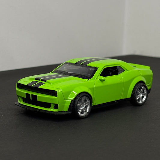 Dodge Challenger Green Die Cast Metal Body