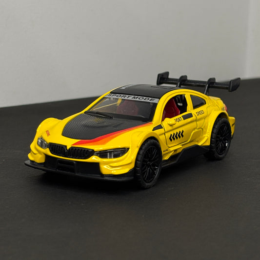 BMW M4 Sports Car Yellow and Black 1:36