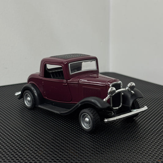 Vintage Classic Maroon Die Cast Model 1:36
