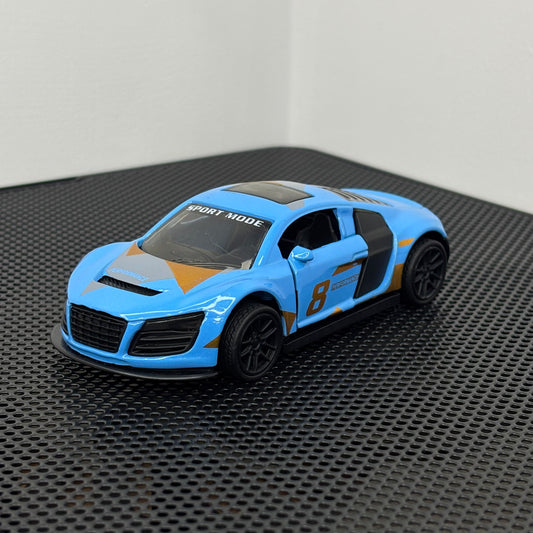 Audi Sky blue Graphic Die Cast Metal Body 1:43