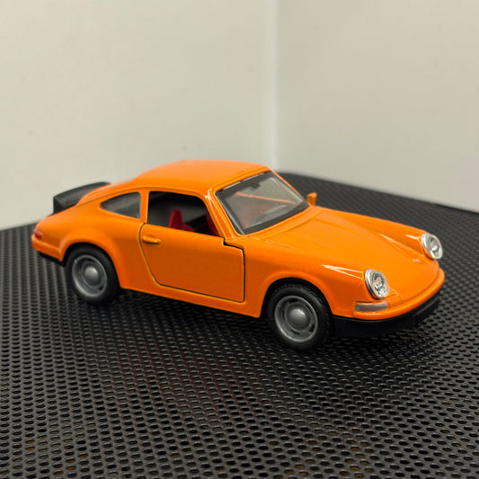 Porsche 911 3.2 Carrera Orange Die Cast Metal Car 1:36