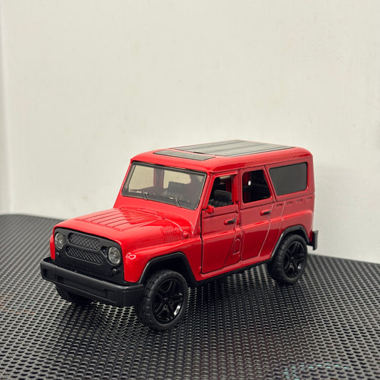 Metal Die Cast Jeep Red Pull Back Car for Kids & Collectors 1:36