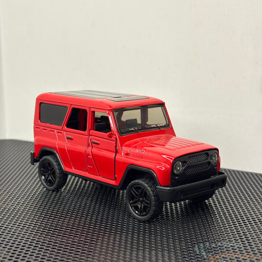Metal Die Cast Jeep Red Pull Back Car for Kids & Collectors 1:36