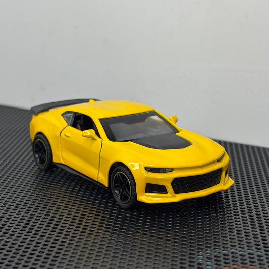 Chevrolet Camaro 1:43 Die-Cast Metal Car – Yellow Sports Model