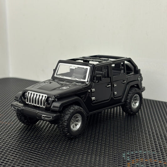 Jeep Open Die Cast Black Metal Body 1:36