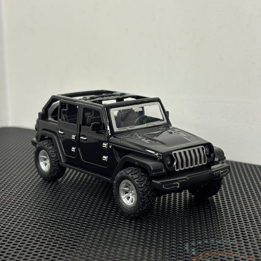 Jeep Open Die Cast Black Metal Body 1:36