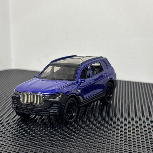 BMW X7 Blue 1:43 Diecast SUV | Premium Metal Body Toy Car | Pull-Back Action Model for Kids & Collectors
