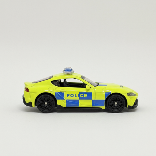 Toyota Supra MK5 Police Diecast Model Car 1:43 Scale – Metal Body with Pullback Action, Side Door Opening, and Realistic Police Detailing